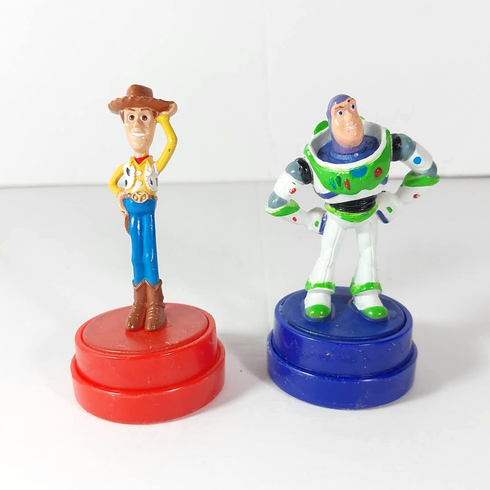 VTG? Disney Pixar Toy Story Woody and Buzz Light Year Rubber Stamps with Ink